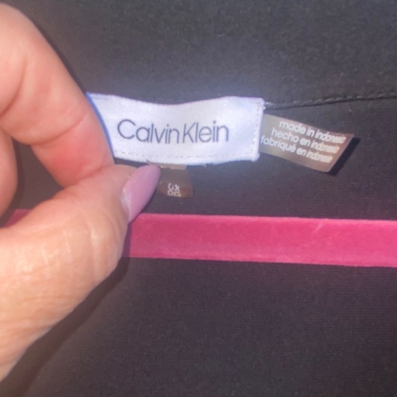 Calvin Klein size 0X black blouse top - Picture 5 of 12